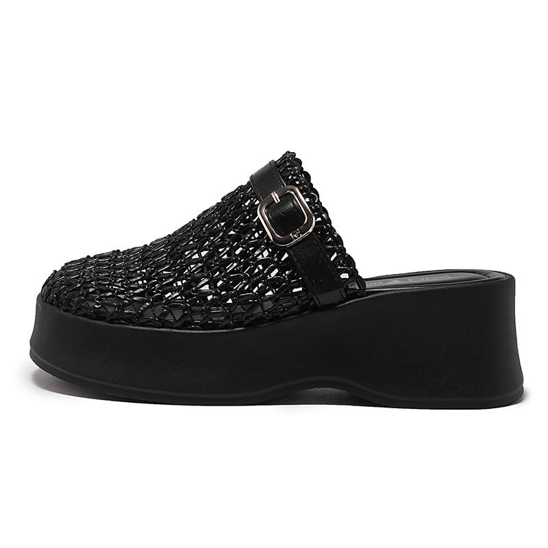 YALU PVC Polyvinyl Chloride Closed Toe Slippers Women's