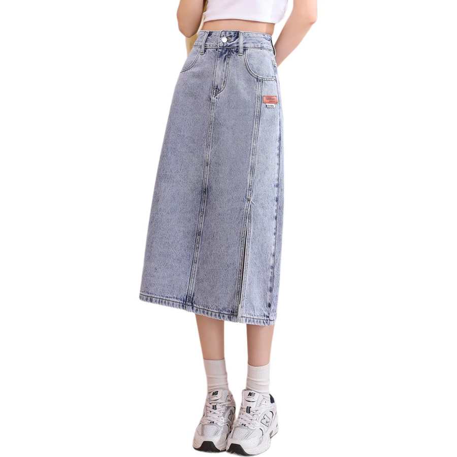 Tonlion Denim Long Skirt Women's