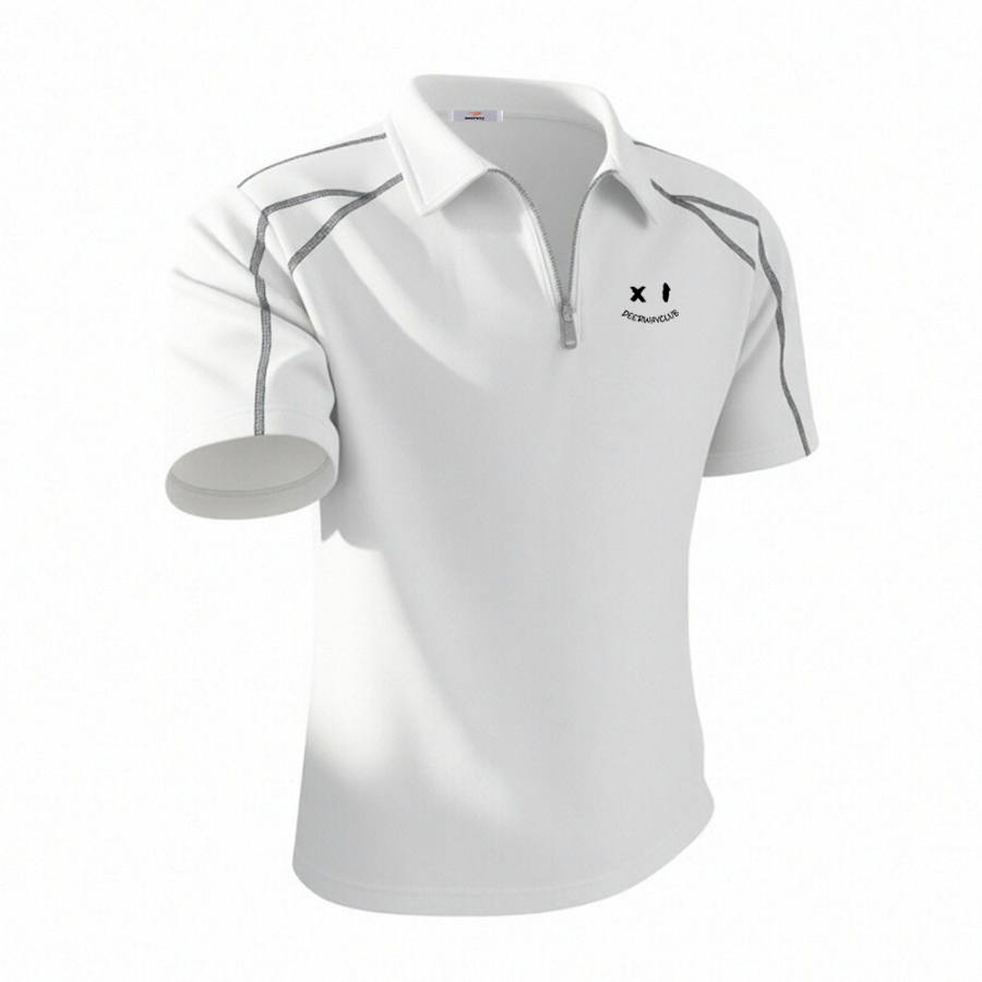 DEERWAY T Shirts Unisex Lapel Moderate Straight Fit