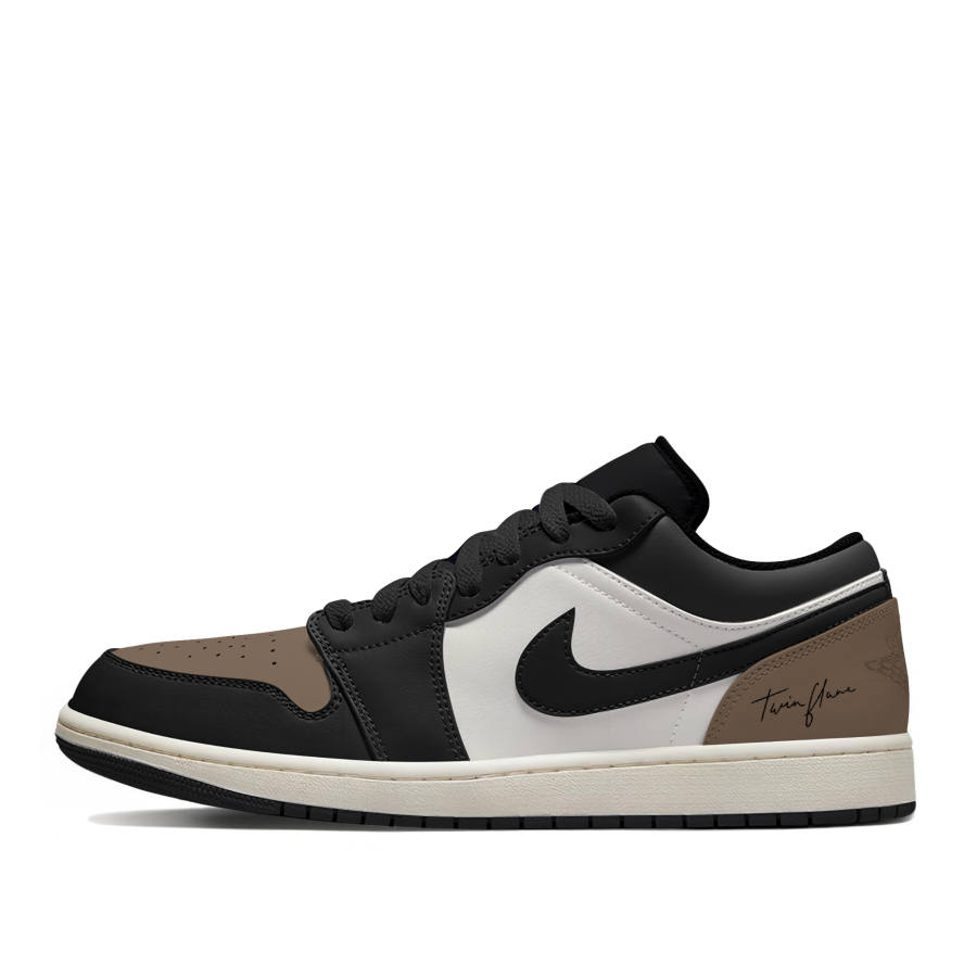 Jordan Jordan Air Jordan 1 Cushioning Low top Children's Basketball Shoes Black Brown Unisex