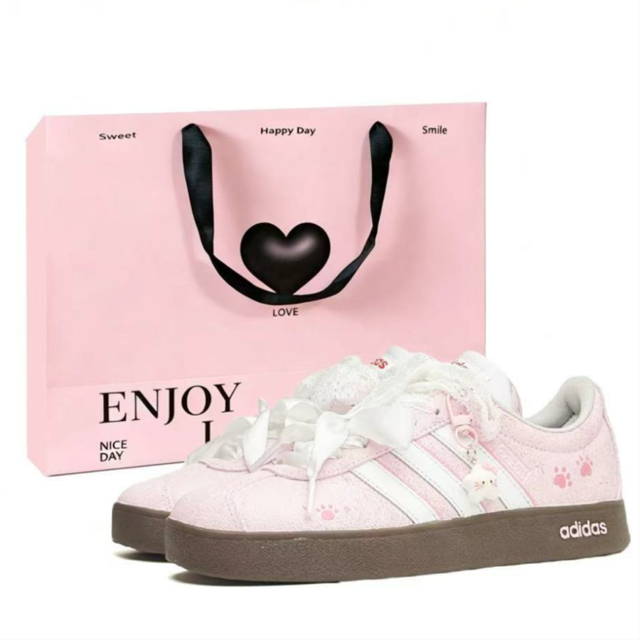 Adidas Adidas Vl Court Classic Cherry Blossom Claw, Star Island Creations Abrasion Resistant Low top German Army Trainers