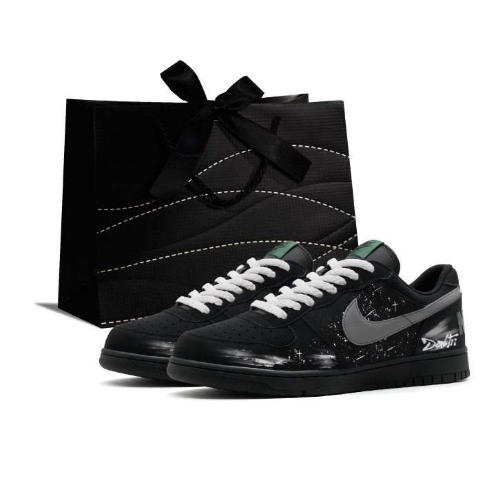 Nike Nike Big Lux Low top Skateboard Shoes Men's Black White Gray