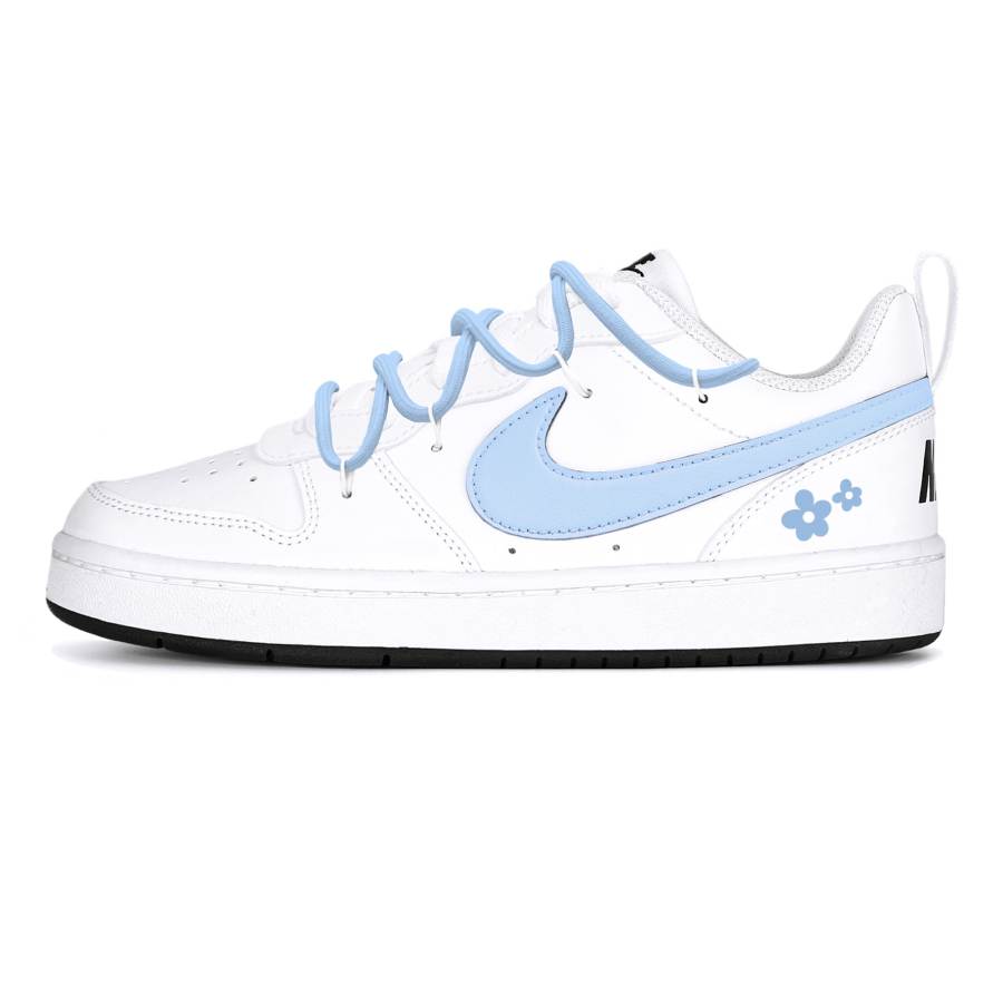 Nike Nike Court Borough Steam Rose, Sky Weaving Dreams Cushioning Low top Kids' Skateboarding Shoes Blue White Teenagers