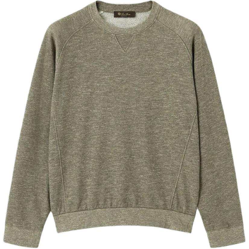 Loro Piana Sweatshirts Men's Green Crew Neck Moderate
