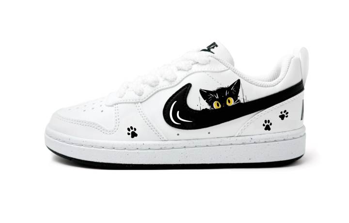 Nike Nike Court Borough Cool Cat Scratching Synthetic Leather Campus Style Anti Kick Abrasion Resistant Balance Low top