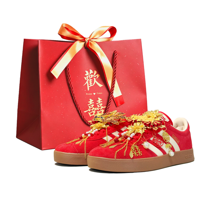Adidas Adidas Vl Court Classic Dragon Seal And Phoenix Colors German Army Trainers Unisex Red