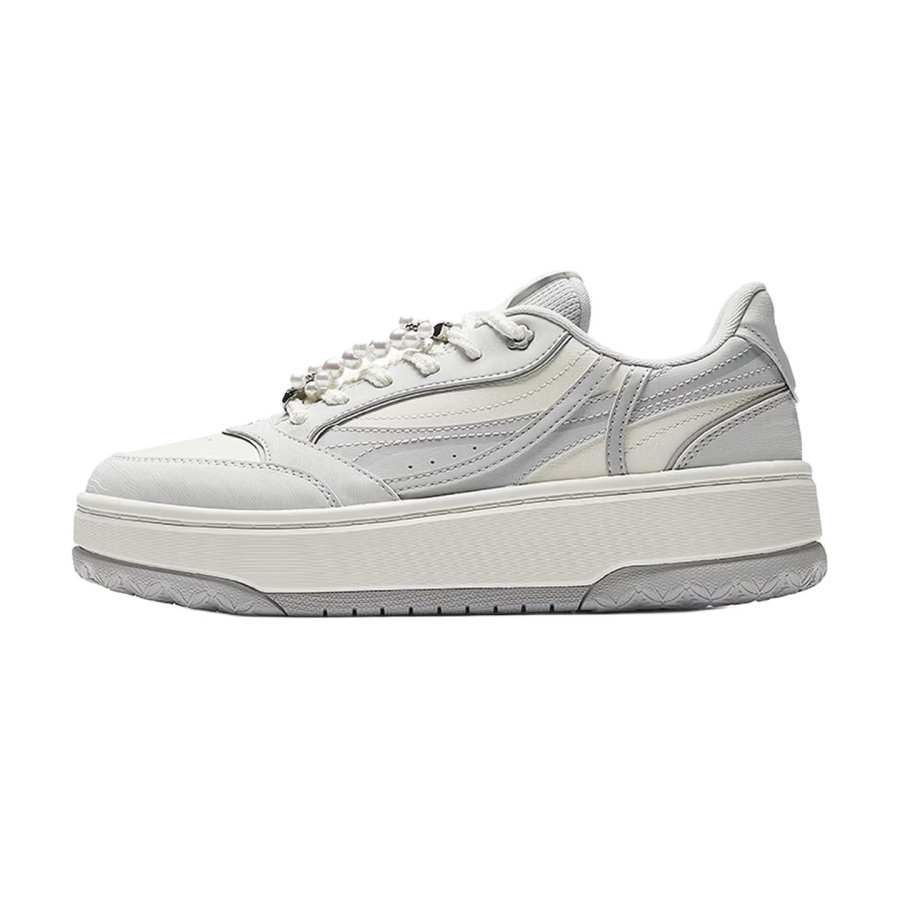 Anta Sunny Breeze Cushioning Abrasion Resistant Low top Skateboard Shoes Women's White Gray