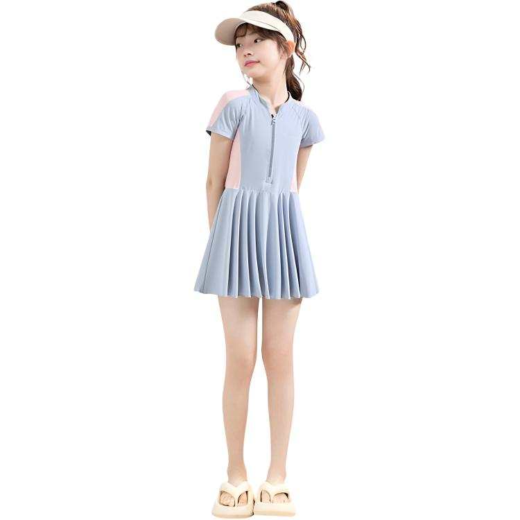 TNTX Kids Dresses Crew Neck Moderate Short Skirt Stretch