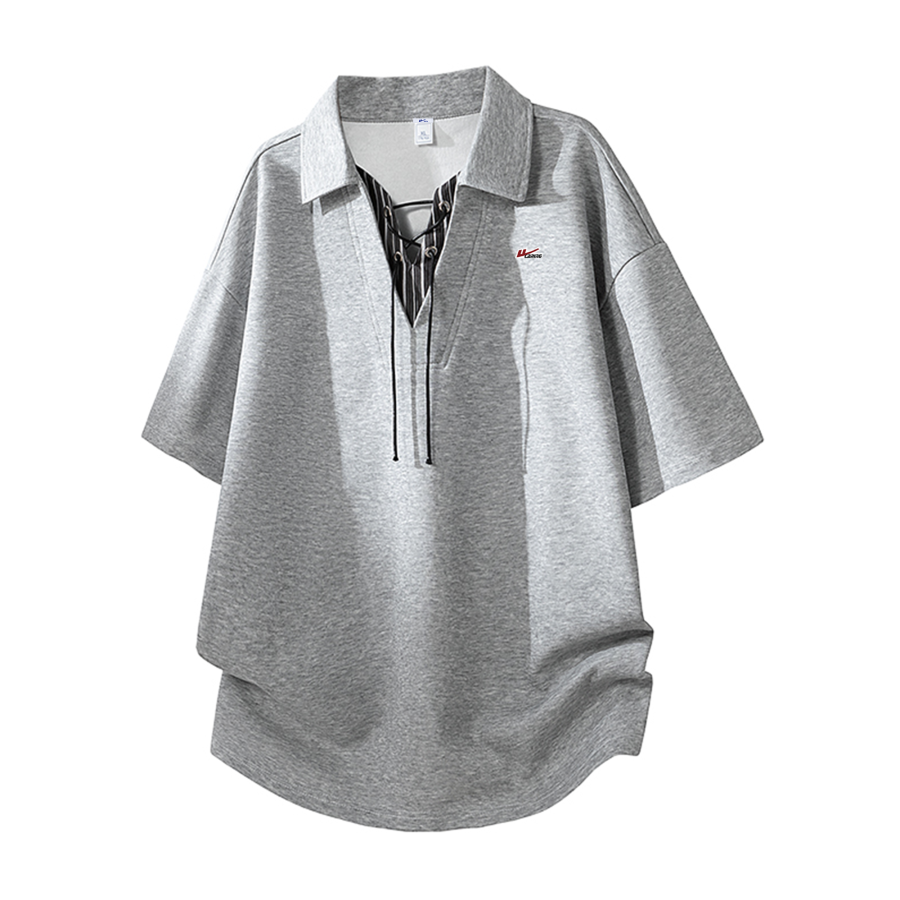 WARRIOR WARRIOR Polo Shirts Unisex Lapel Moderate Mock Two Piece
