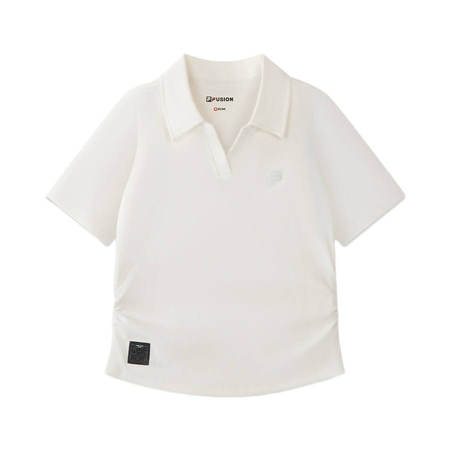FILA FUSION Polo Shirts Women's Cloud White Polo Collar Moderate