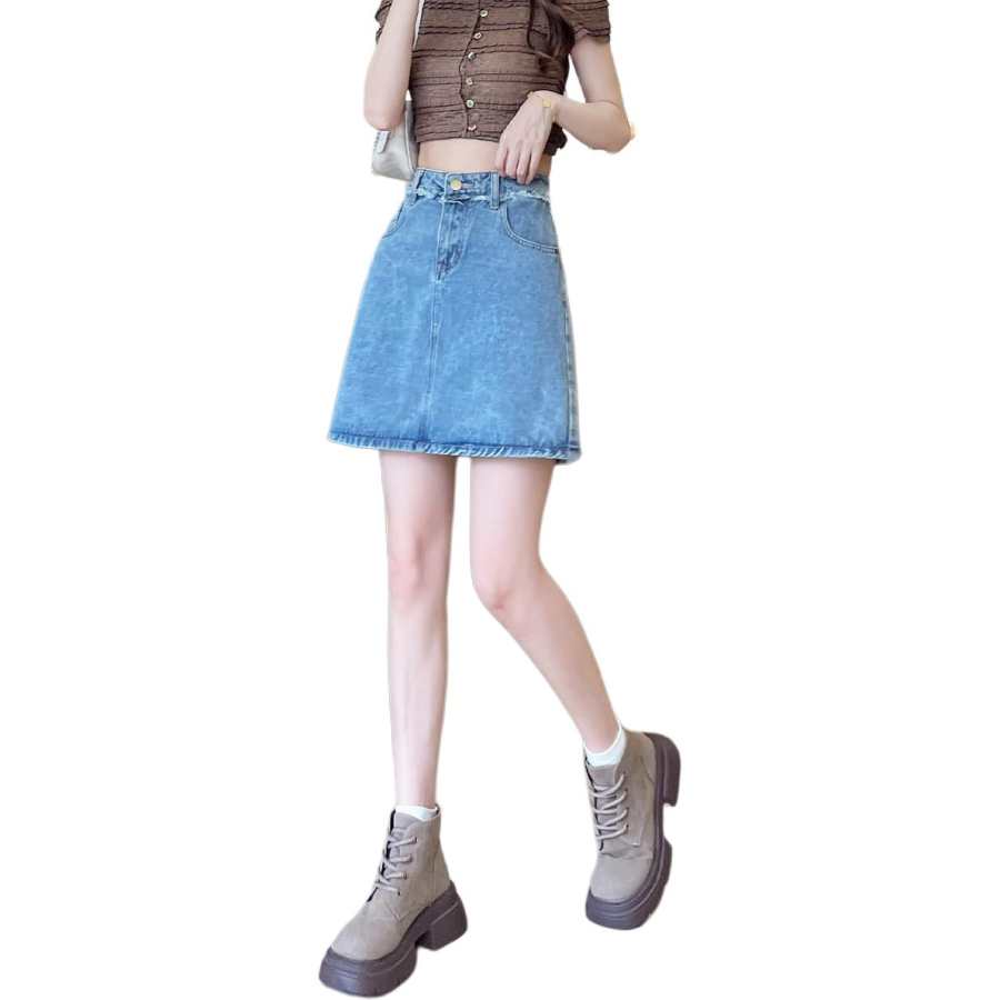Tonlion Denim Short Skirts Women's