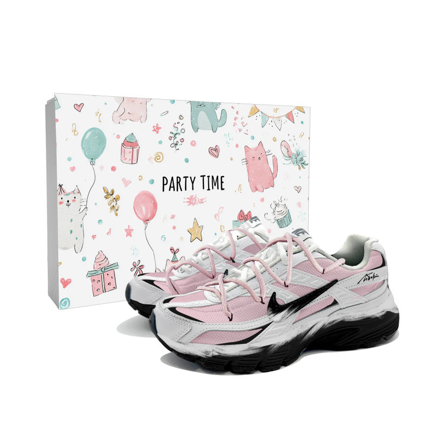 Nike Nike Initiator Cushioning Abrasion Resistant Low top Casual City Commuting Women's Running Shoes Women's Black Pink