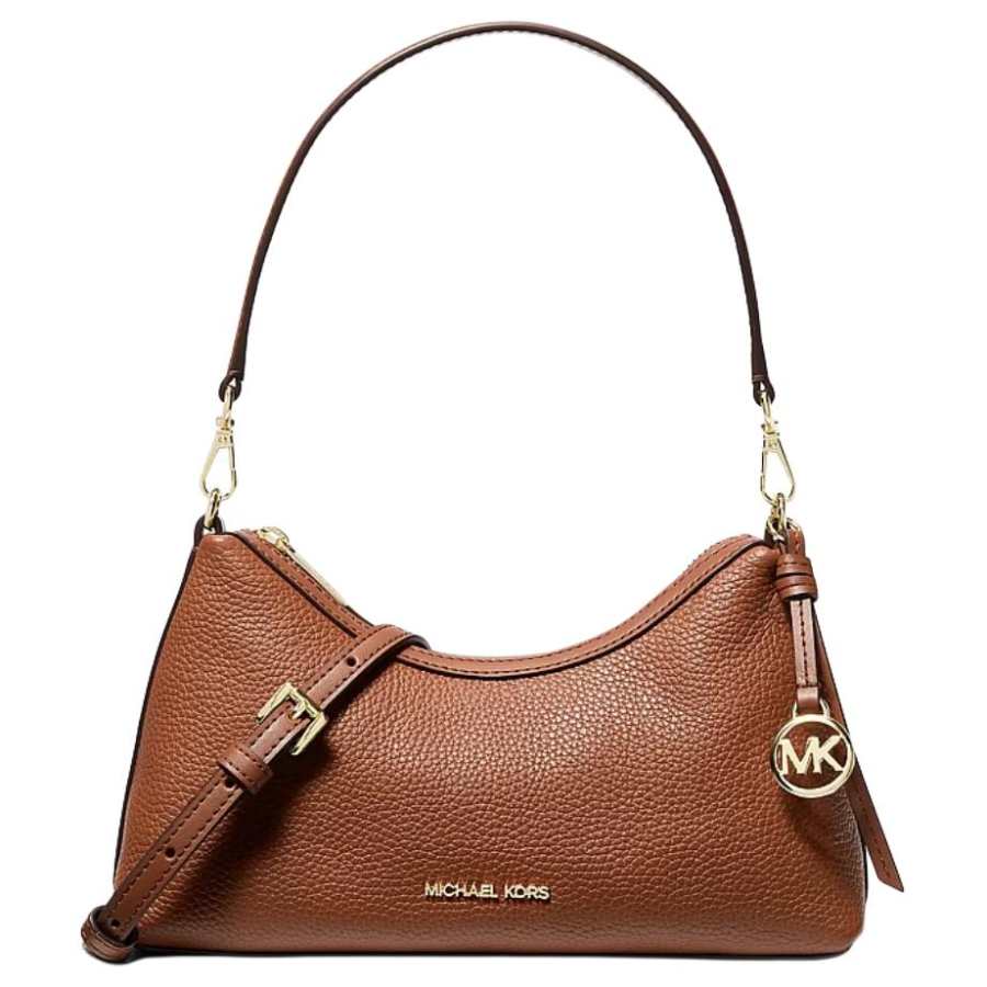 MICHAEL KORS Leather Shoulder Bag Small Women's Red Brown