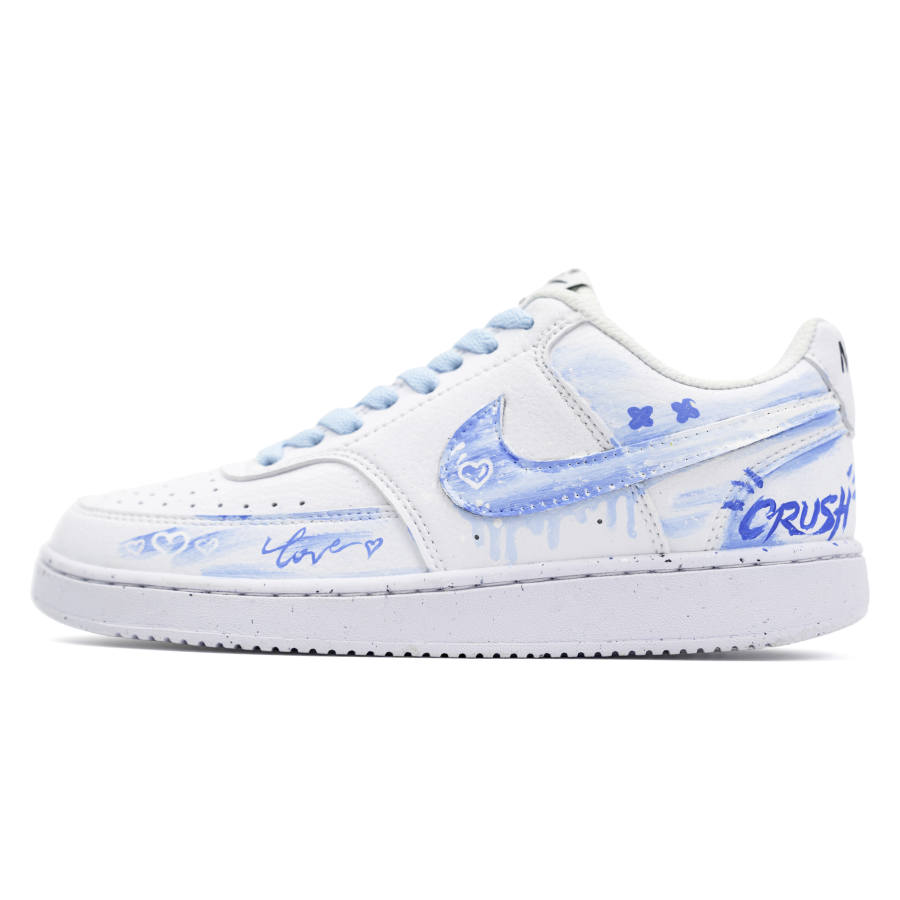 Nike Nike Court Vision 1 Heartbeat Love Confession Men's Low top Skateboard Shoes Unisex Blue Pink