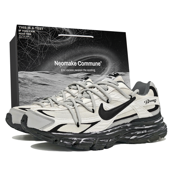 Nike Nike Initiator Cushioning Breathable Low top Running Shoes Unisex Black White Gray