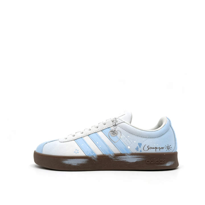 Adidas Adidas VL COURT 2.0 Summer Heart Blue, Ambient, Girly, Good Looking, Dopamine Dressing, Refreshing Synthetic Leather