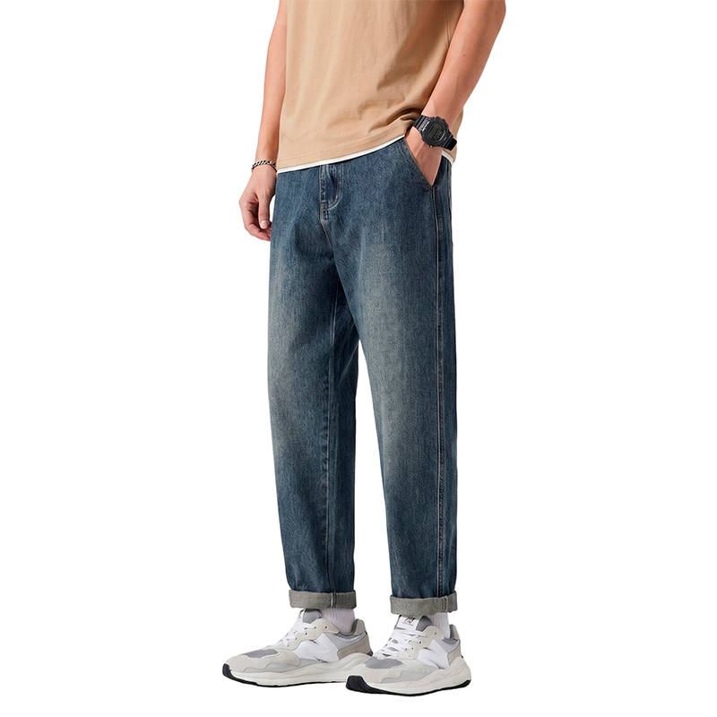 BALENO Jeans Unisex Blue Moderate Straight Fit Pants
