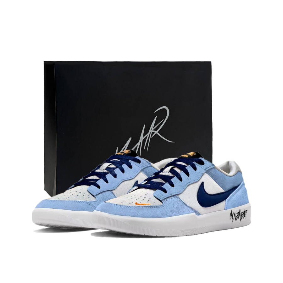 Nike Nike SB Force 58 North Carolina Dark Blue, Shopping Bag, Couple's Slip Resistant Cushioning Low top Skateboard Shoes
