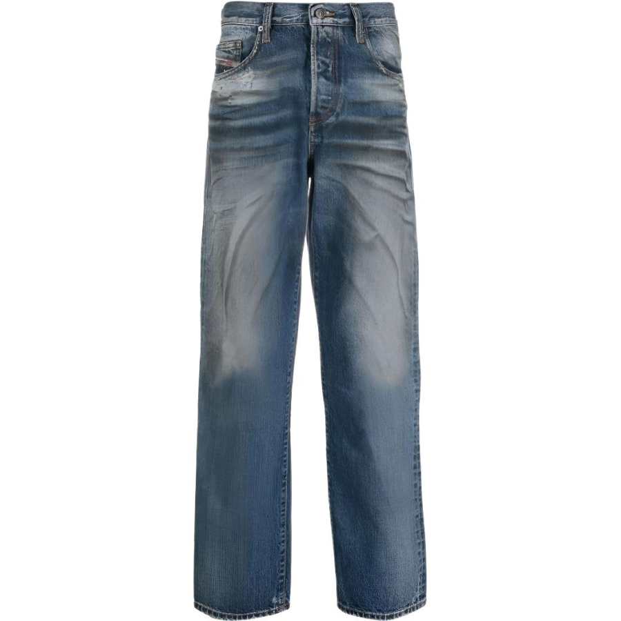 DIESEL Jeans Men's Blue Moderate Straight Fit Pants