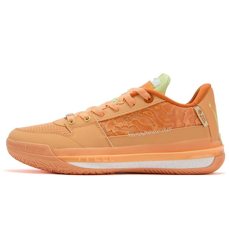 361° Abrasion Resistant, Slip Resistant, Cushioned, Breathable Low top Basketball Shoes Men's Orange Green