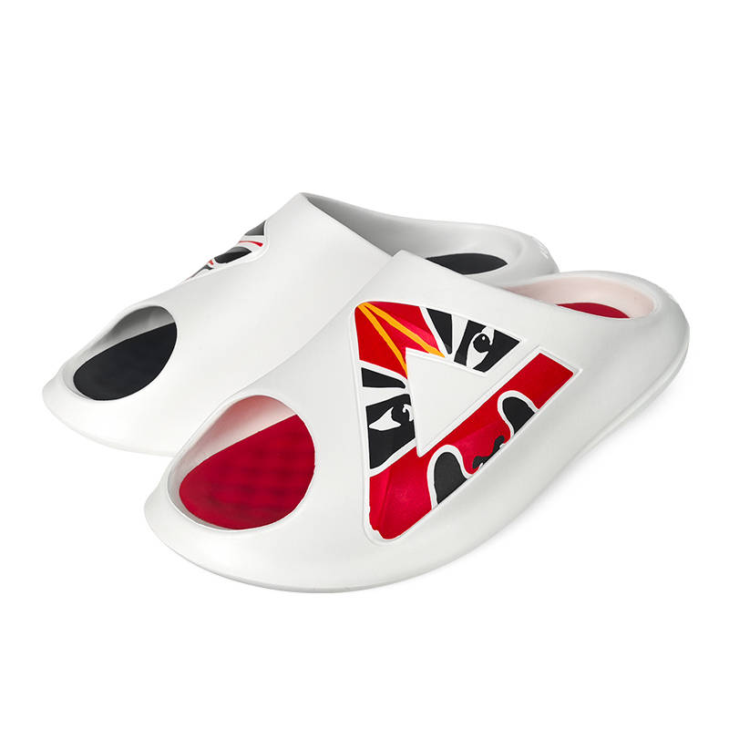 PEAK Taichi Chubby Slippers Slide Slippers Unisex Red Black Mismatched