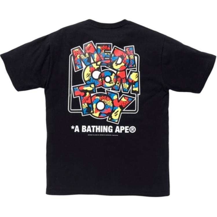 A BATHING APE x Medicom Toy Bape T Shirt Unisex Black