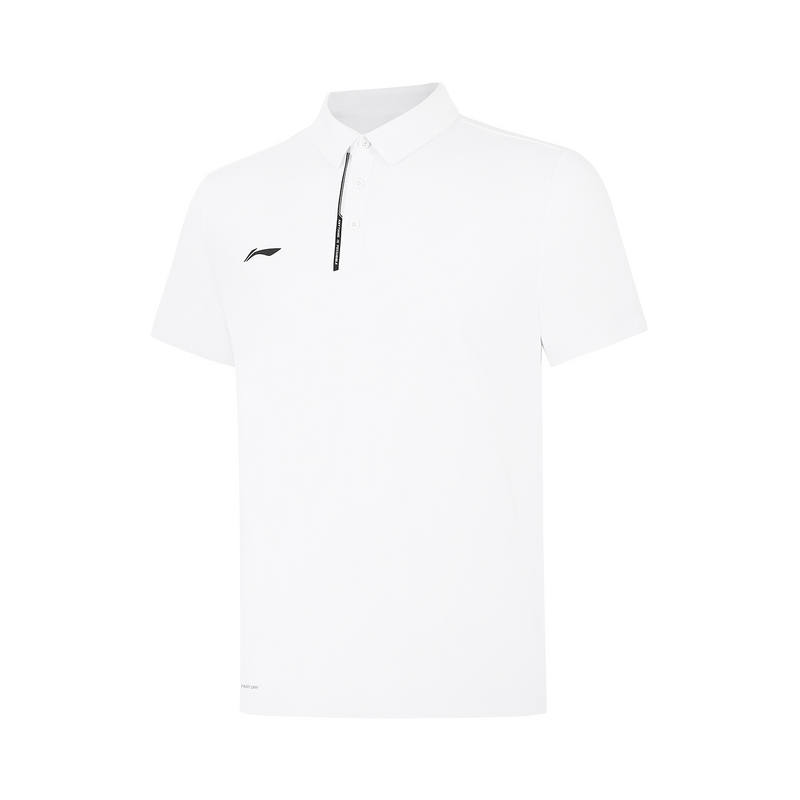 Li-Ning Li Ning Polo Shirts Men's White Polo Collar Thin