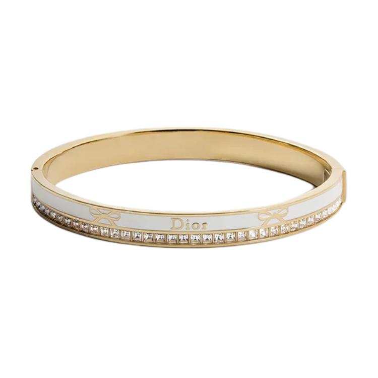 DIOR DIOR Gold Plated Metal Bangles Unisex Gold
