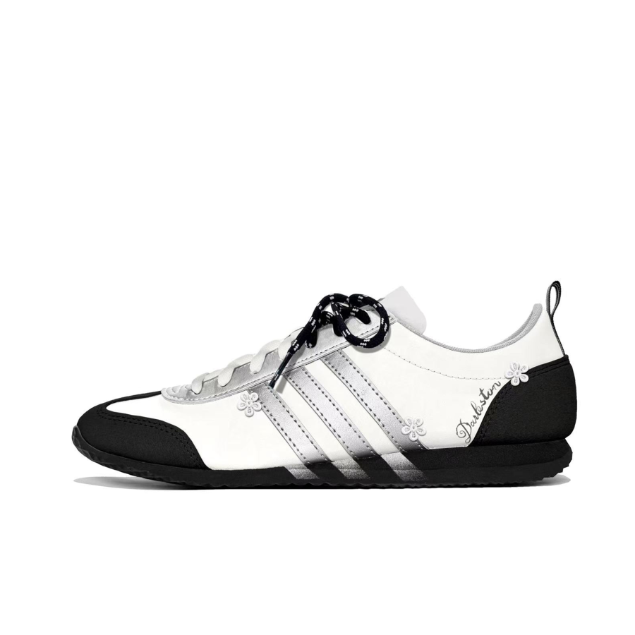 Adidas Adidas VS JOG 2.0 Fancy Stationery Silver Slip Resistant Low top German Army Trainers Unisex White