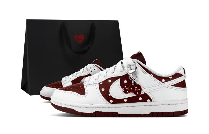 Nike Nike Dunk Slip Resistant Lightweight Low top Skateboard Shoes Unisex White Red