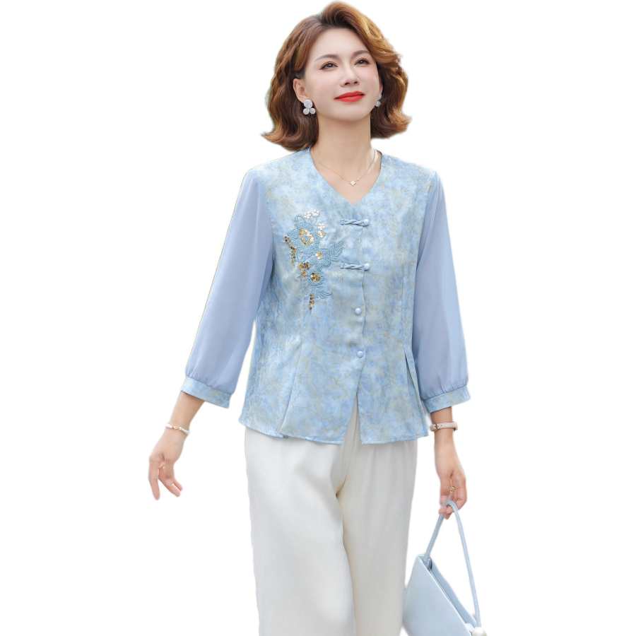Hodo Shirts Women's Asymmetrical Collar Thin Shirt