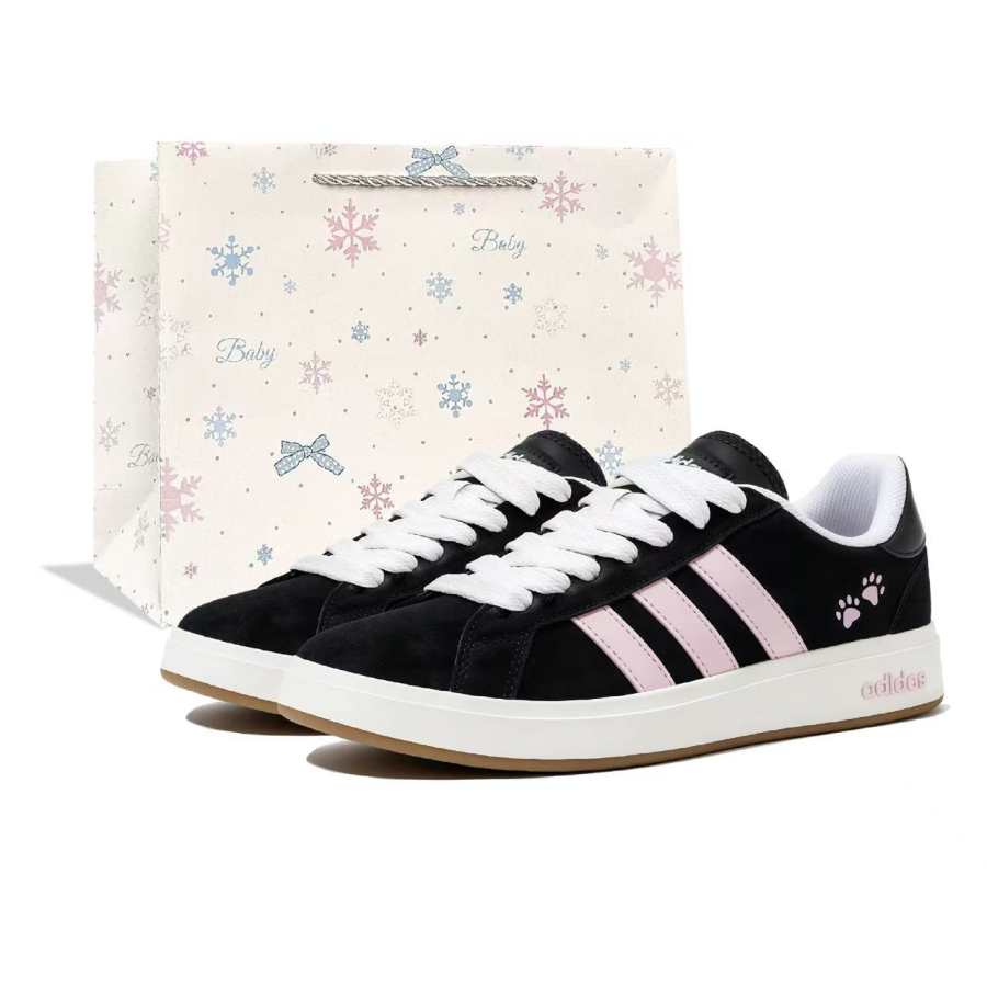 Adidas Adidas Grand Court Base 00s Skateboard Shoes Unisex Low Top Pink