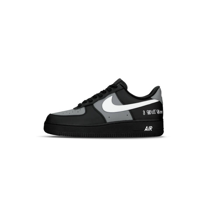 Nike Nike Air Force 1 Slip Resistant Abrasion Resistant Low top Skateboard Shoes Unisex Black Gray