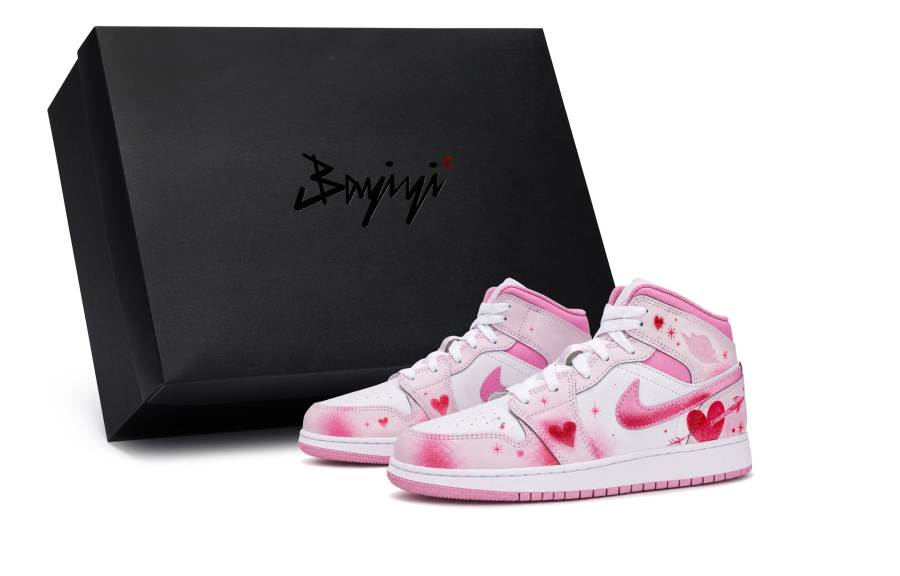 Jordan Jordan Air Jordan 1 811 Manufacturing, Heartbeat Stepping, Special Shoe Box Slip Resistant Mid top Basketball Shoes