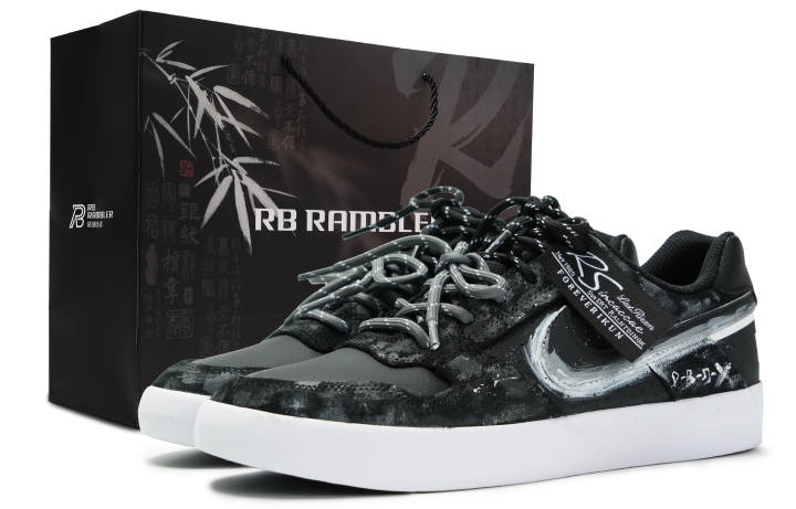 Nike Nike SB Delta Suede Slip Resistant Abrasion Resistant Low top Skateboard Shoes Unisex Black White