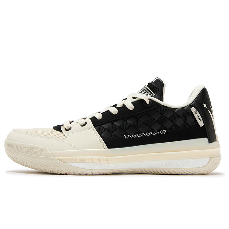 361° Slip Resistant Abrasion Resistant Breathable Cushioning Low top Basketball Shoes Men's Black White