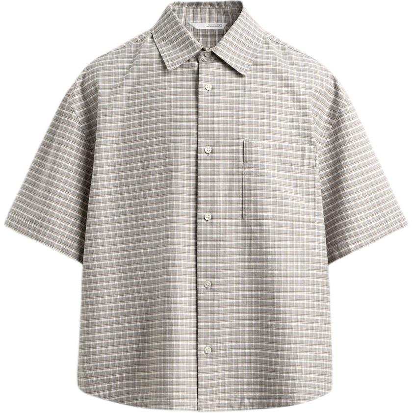 ZARA ZARA Shirts Men's Light Gray Lapel Moderate