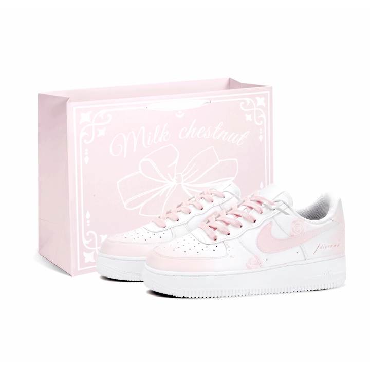 Nike Nike Air Force 1 First Sprout Of Love Low top Casual Skate Shoes Unisex Pink White