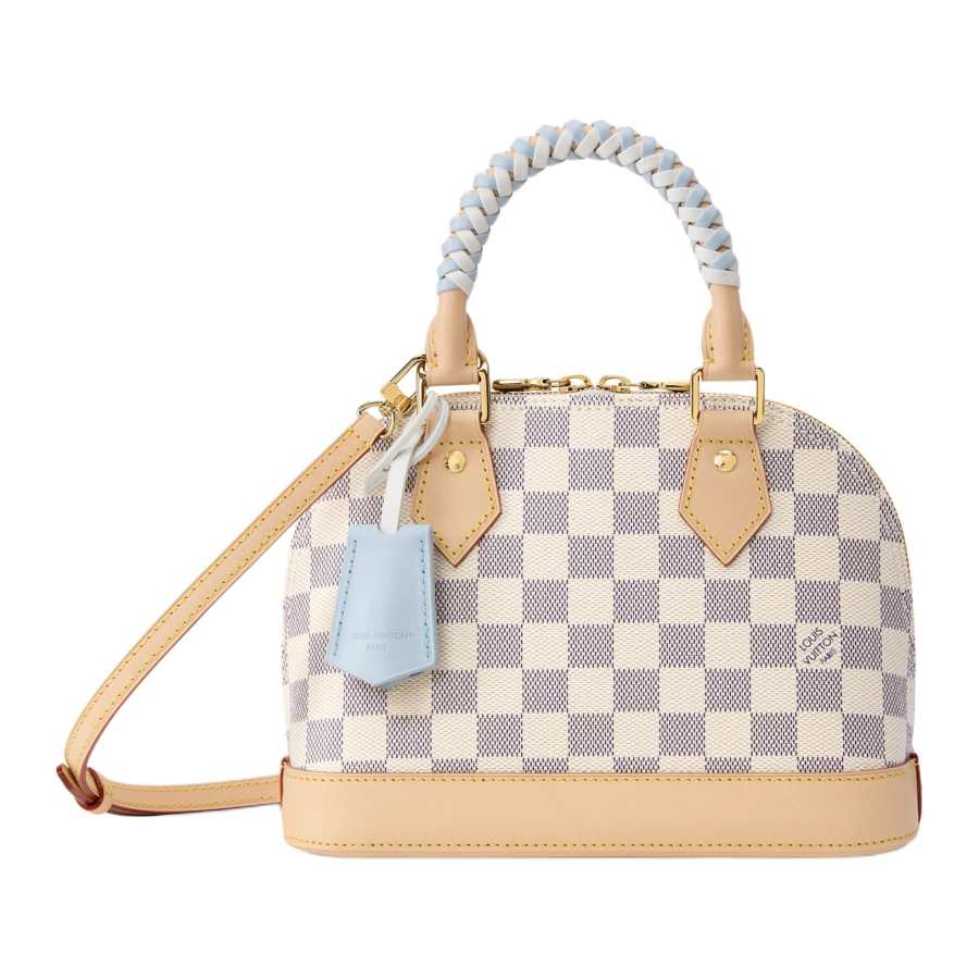 LOUIS VUITTON Alma BB Coated Canvas Shoulder Bag, Crossbody Bag, Handbag Small Women's Beige & Light Purple
