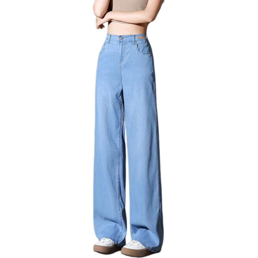 Tonlion Jeans Women's Medium Blue Thin Straight Fit Pants