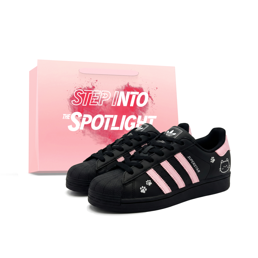 Adidas Originals Superstar 2 Shell Head, Trefoil, Little Meow, Couple Leather Low top Skateboard Shoes Unisex