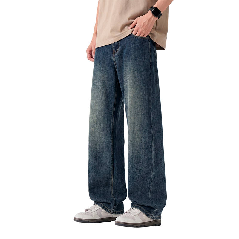 BALENO Jeans Unisex Blue Moderate Straight Fit Pants