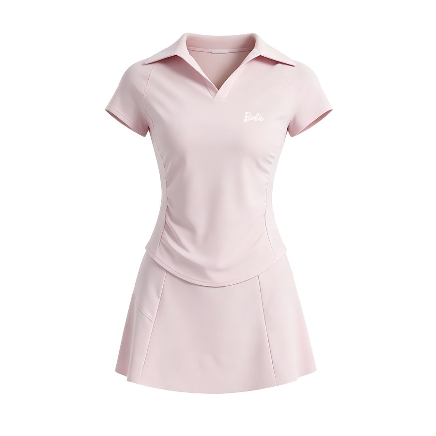 Barbie Tennis Outfits Women's Polo Collar Thin Short Skirt