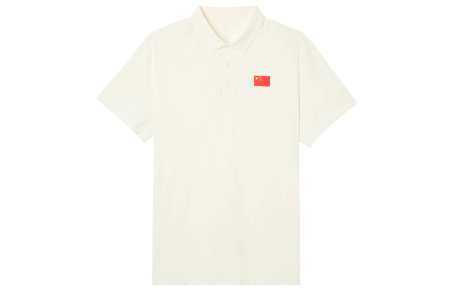 ANTA Polo Shirts Men's Milk White Polo Collar Moderate Straight Fit