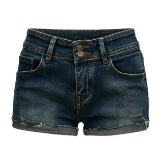 Aaisup Denim Shorts Women's Blue Moderate A Line