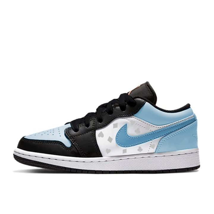 Jordan Jordan Air Jordan 1 Dusty Blue Synthetic Leather Slip Resistant Lightweight Cushioning Low top