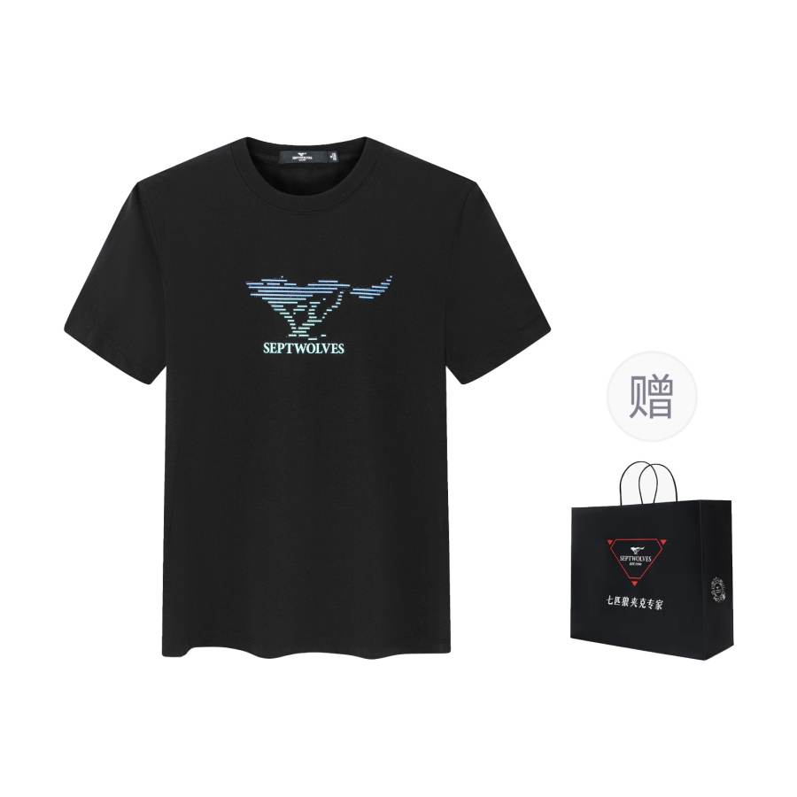 SEPTWOLVES Crew Neck Short Sleeved T Shirts Unisex