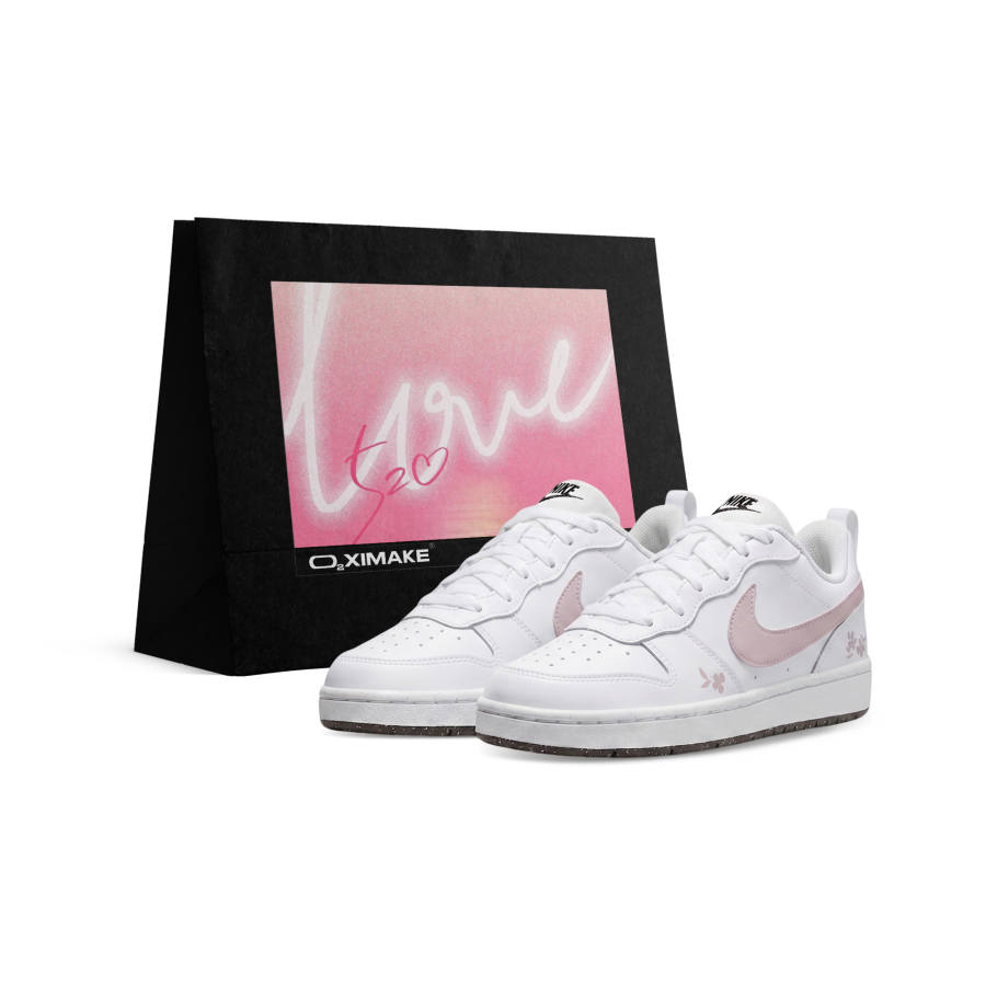 Nike Nike Court Borough Skateboard Shoes Unisex White Pink