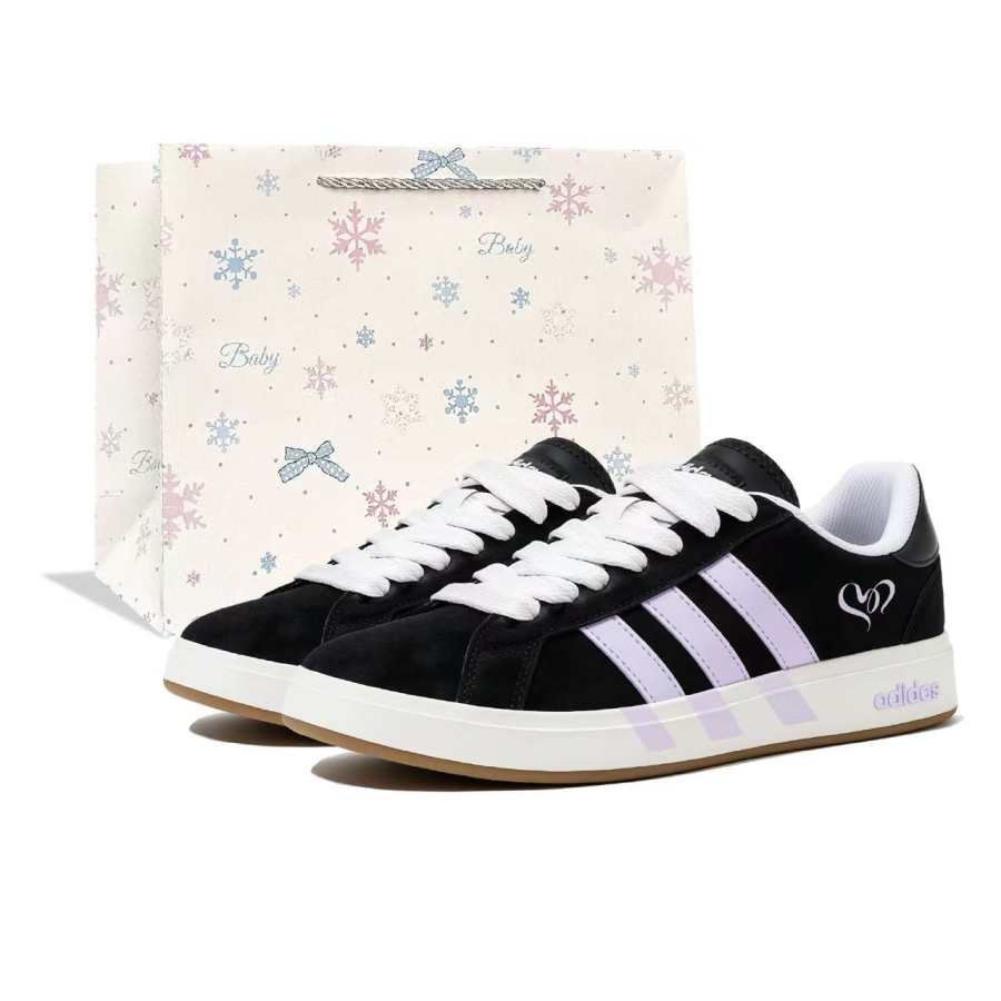 Adidas Adidas Grand Court Base 00s Dusty Purple Qinghuan Slip Resistant, Abrasion Resistant, Lightweight Skateboard Shoes