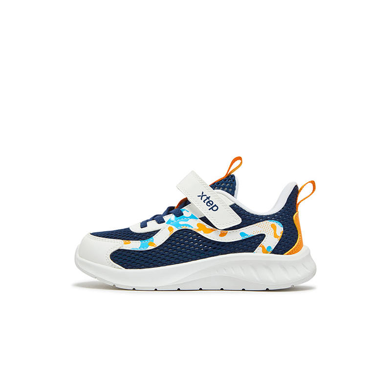 XTEP Multicolor Planet Slip Resistant Abrasion Resistant Low top Kids Lifestyle Shoes Blue White Kids'